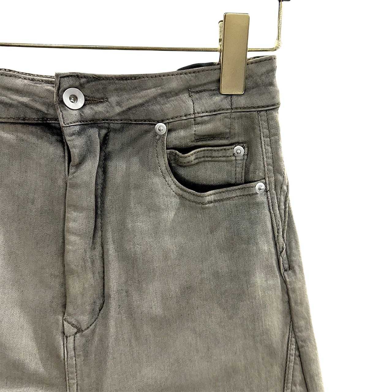 Rick Owens DRKSHDW Slivered Denim Skirt - FashionPlug