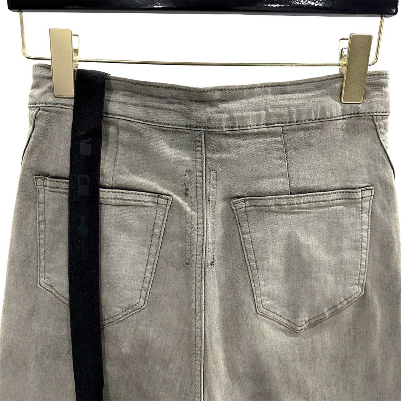Rick Owens DRKSHDW Slivered Denim Skirt - FashionPlug