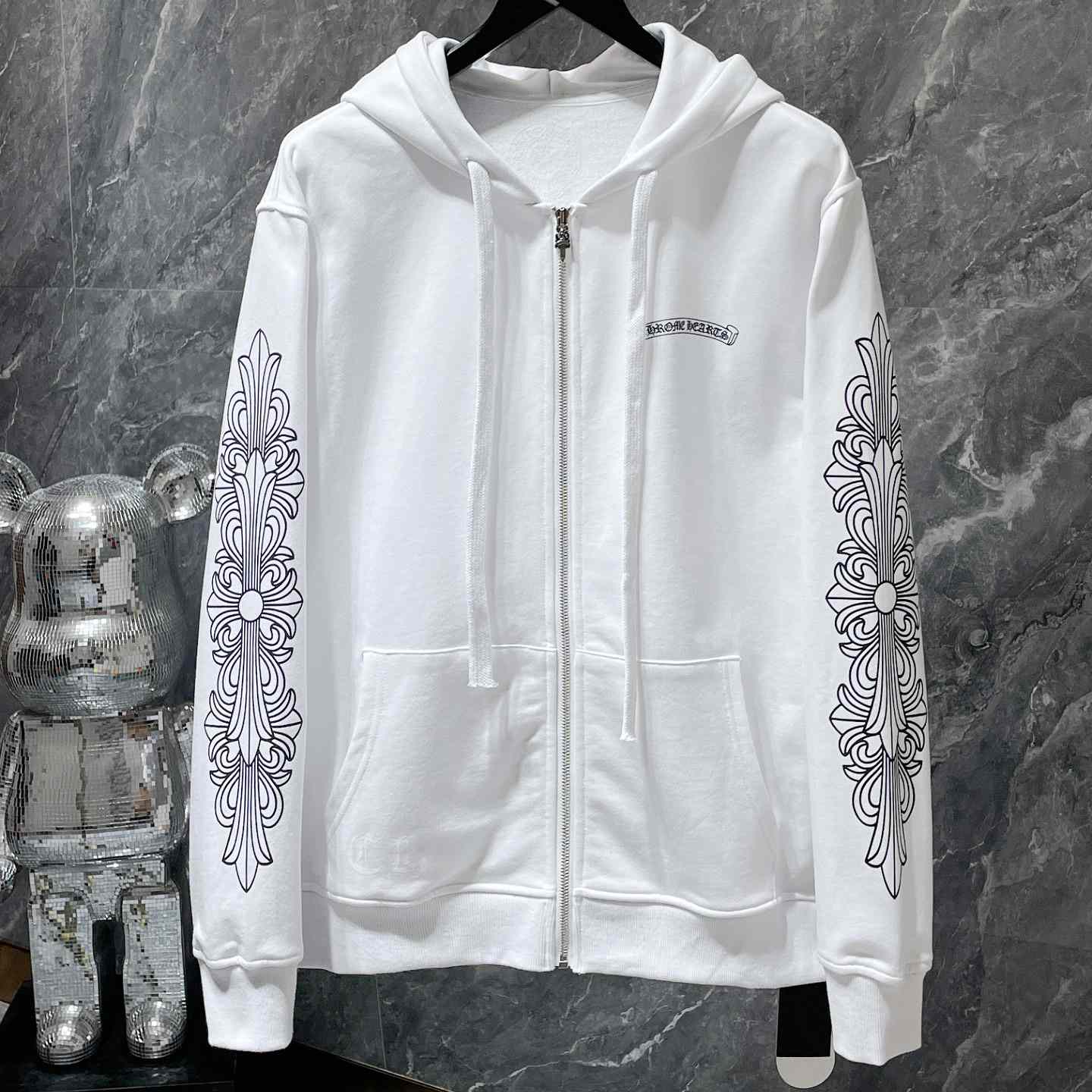 Chrome Hearts Zip Up Hoodie  - FashionPlug