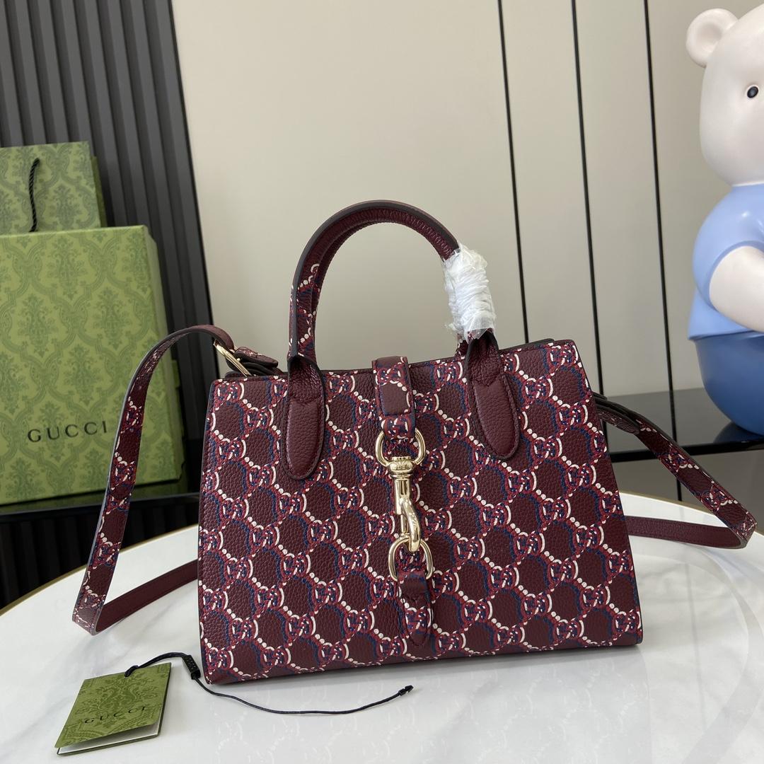Gucci Small Tote Bag With GG Shadow  - FashionPlug