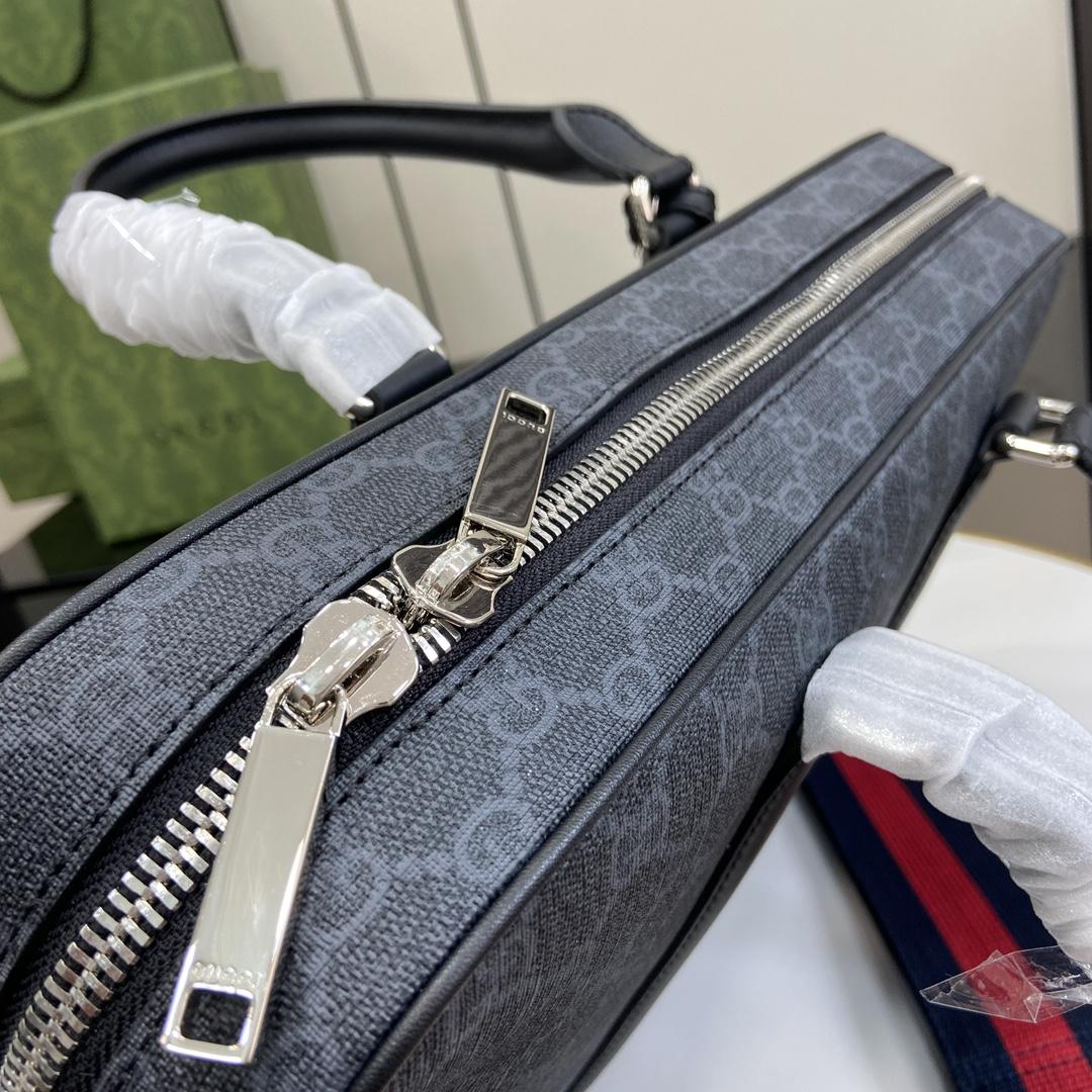 Gucci GG Briefcase With Shoulder Strap - FashionPlug