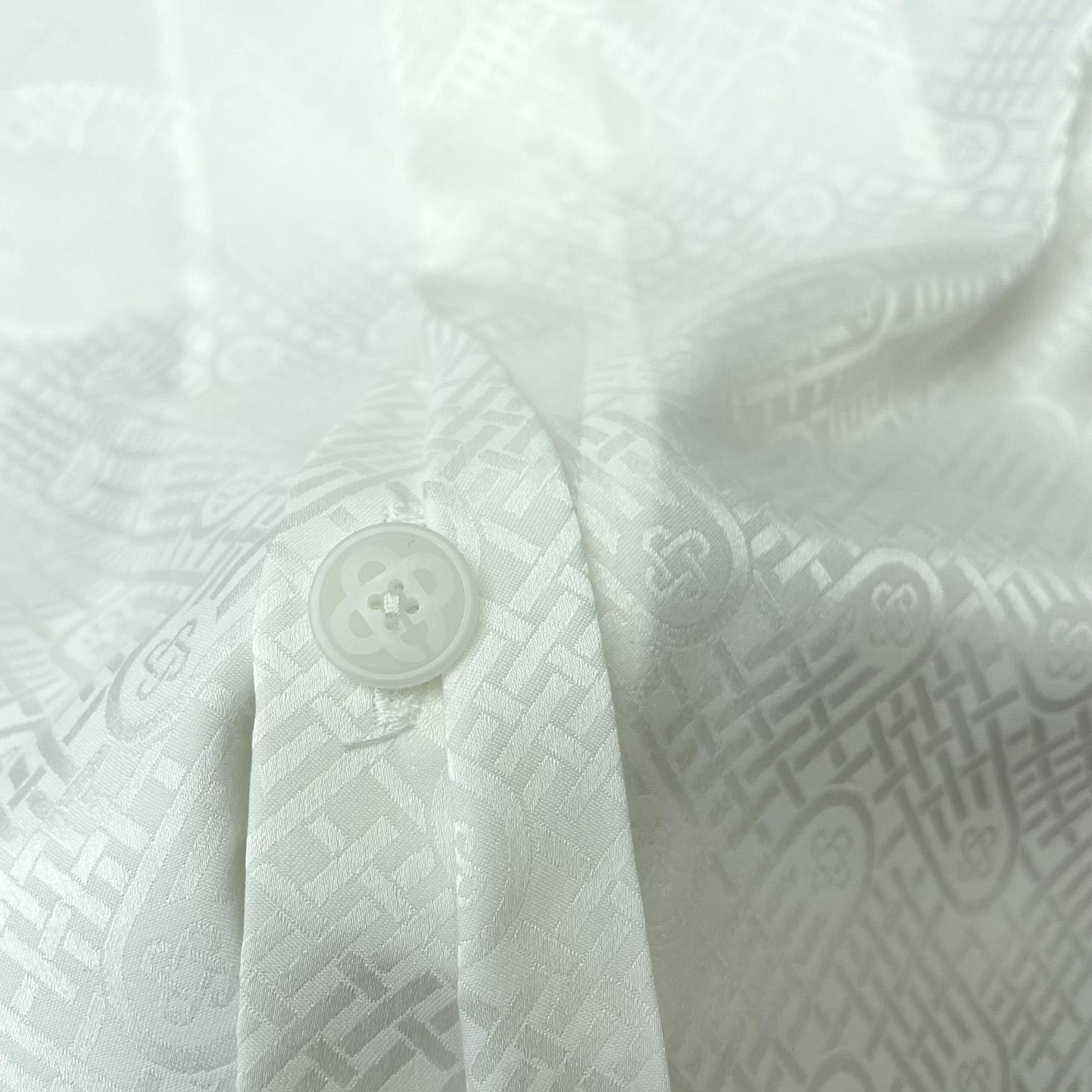 Casablanca Tennis Club Icon Silk Shirt   CA3480 - FashionPlug