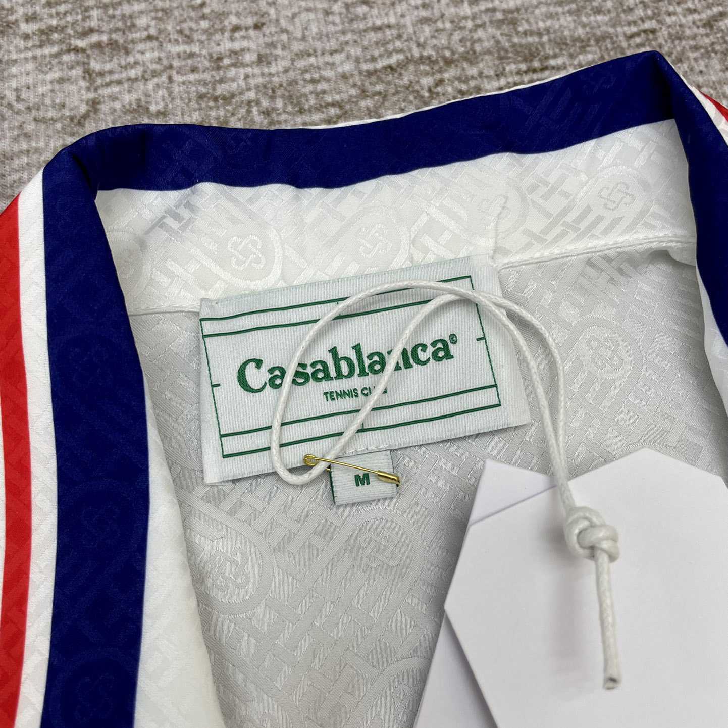 Casablanca Tennis Club Icon Silk Shirt   CA3480 - FashionPlug