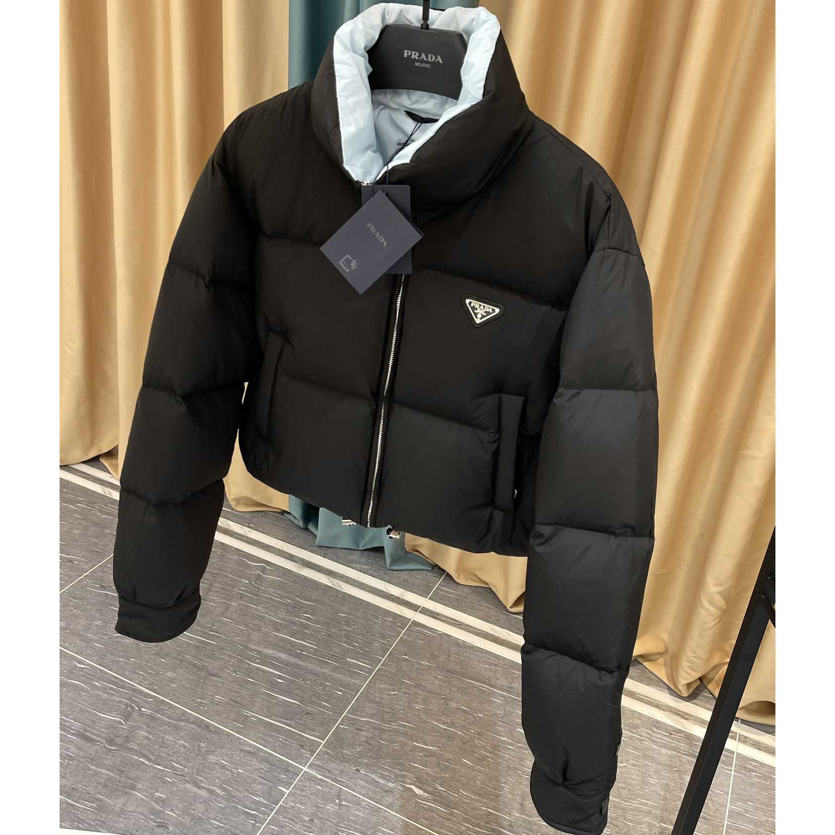 Prada Cropped Padded Jacket - FashionPlug
