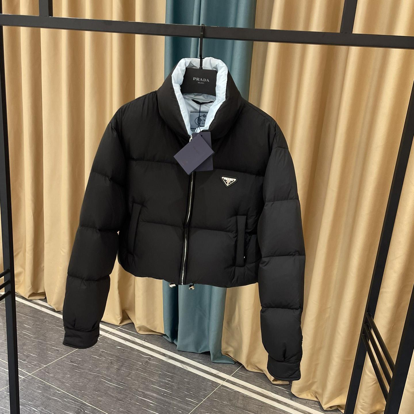 Prada Cropped Padded Jacket - FashionPlug