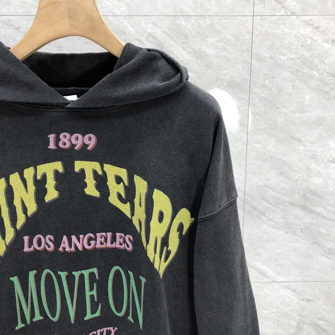 Saint Michael Colorful Letter Print Hoodies - FashionPlug