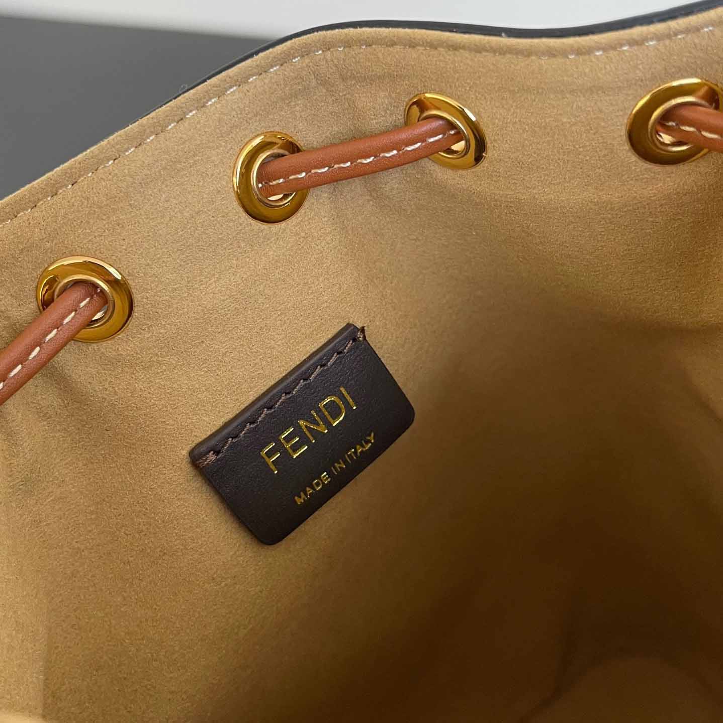 Fendi Mon Tresor Natural Straw Mini-bag With FF Embroidery - FashionPlug