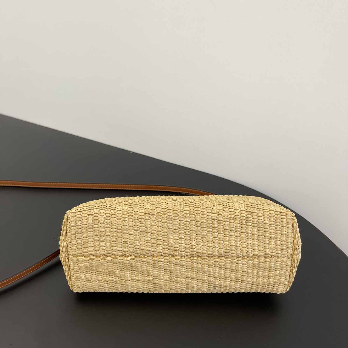 Fendi First Small Natural Straw Bag - FashionPlug