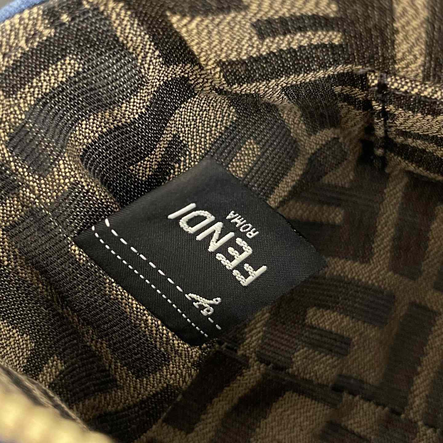 Fendi By The Way Mini Light blue FF Denim Fabric Mini Bag - FashionPlug