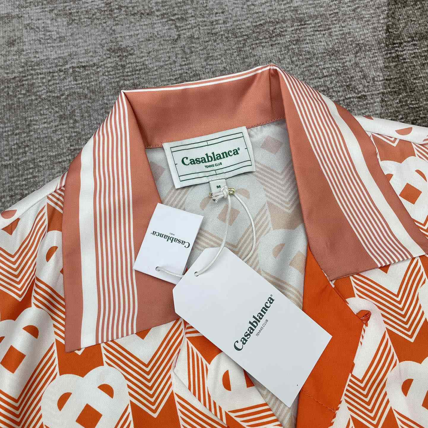 Casablanca Cuban Collar Short-Sleeve Shirt 'Heart Monogram Gradient'   CA3484 - FashionPlug