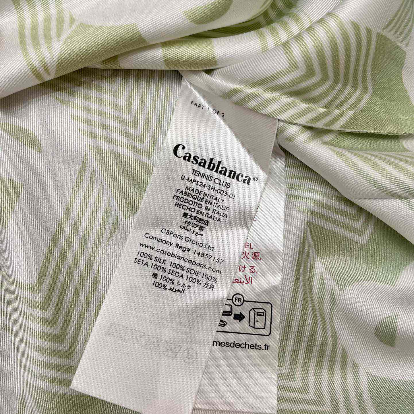 Casablanca Cuban Collar Short-Sleeve Shirt 'Heart Monogram Gradient'   CA3484 - FashionPlug