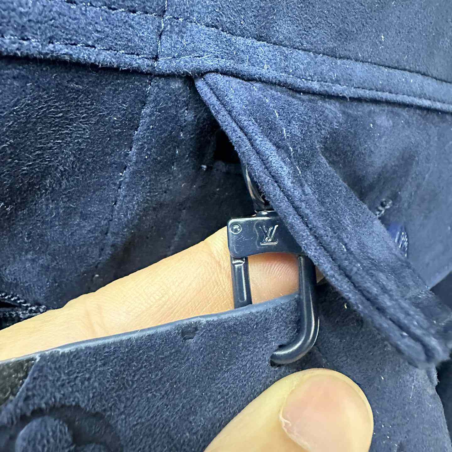 Louis Vuitton Suede Denim Jacket   1A8I3B - FashionPlug