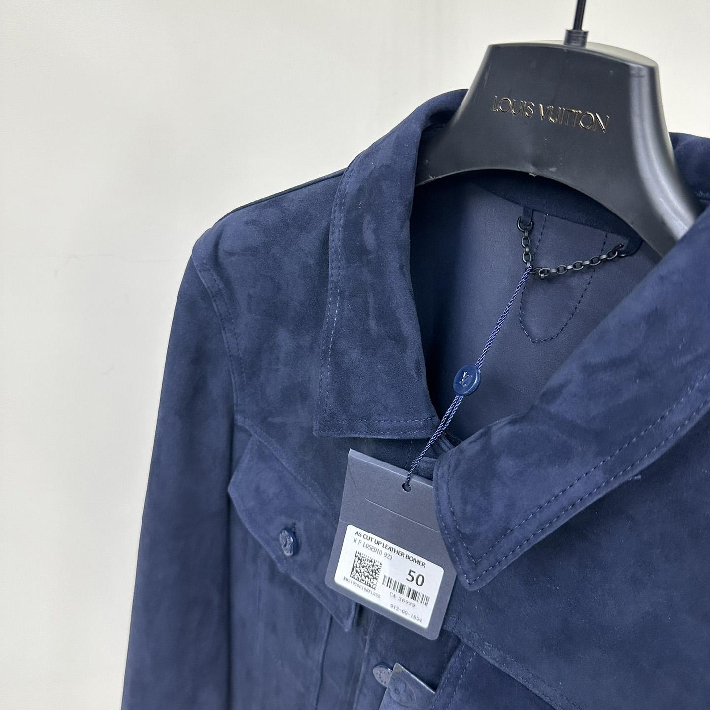Louis Vuitton Suede Denim Jacket   1A8I3B - FashionPlug