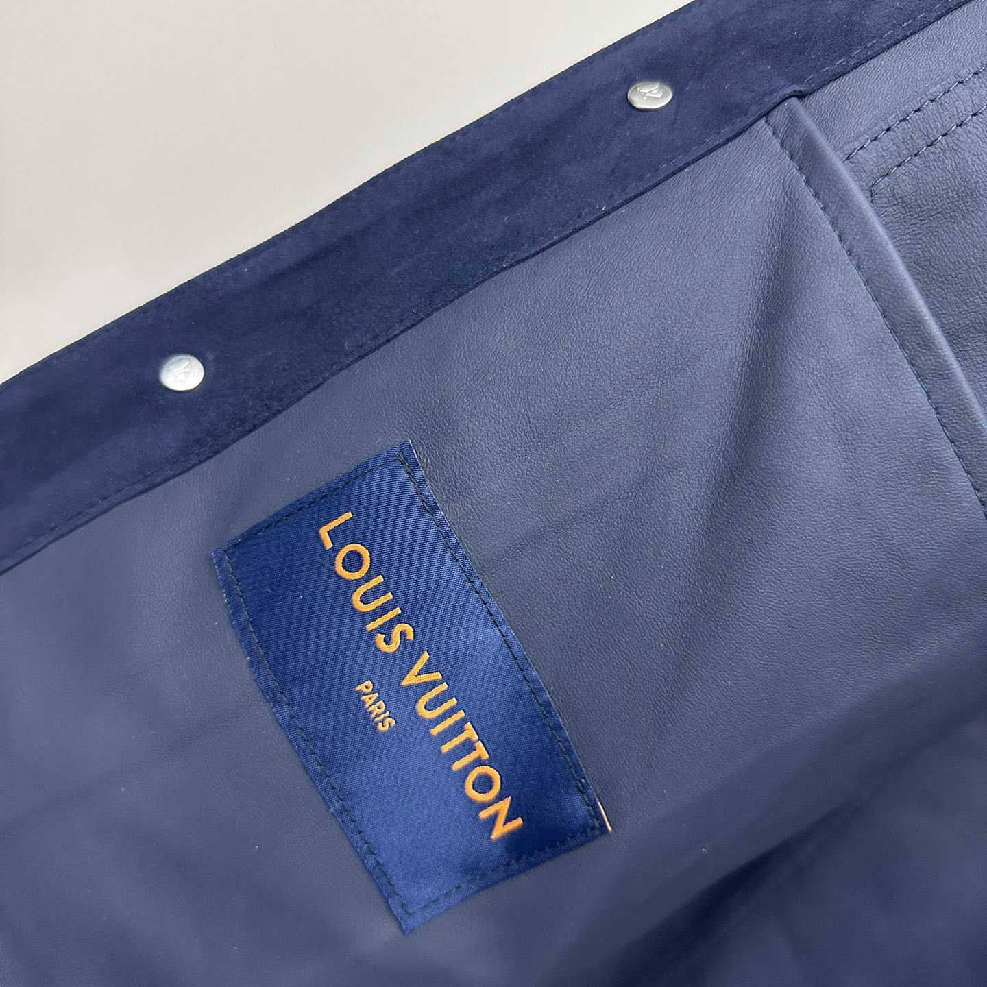 Louis Vuitton Suede Denim Jacket   1A8I3B - FashionPlug