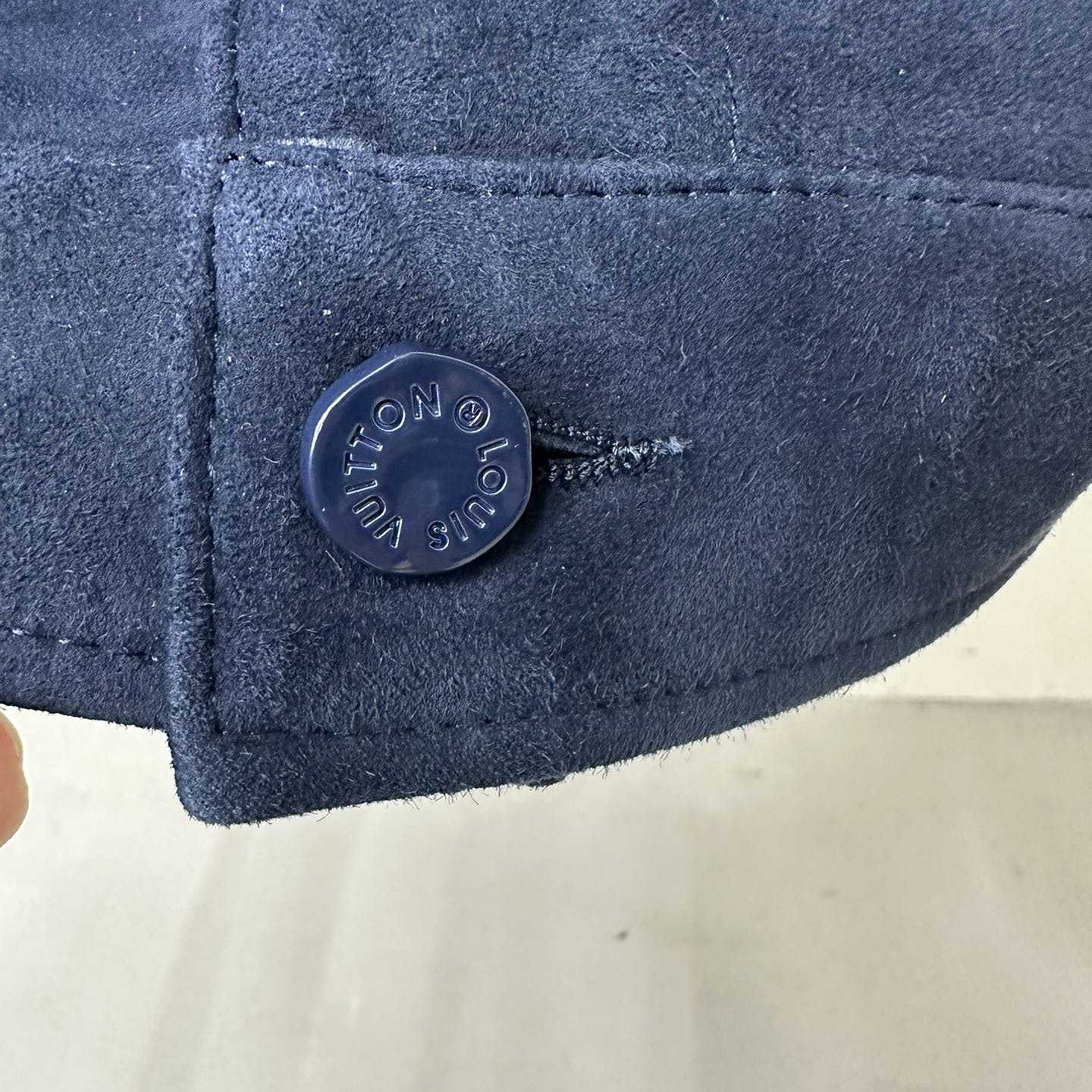 Louis Vuitton Suede Denim Jacket   1A8I3B - FashionPlug