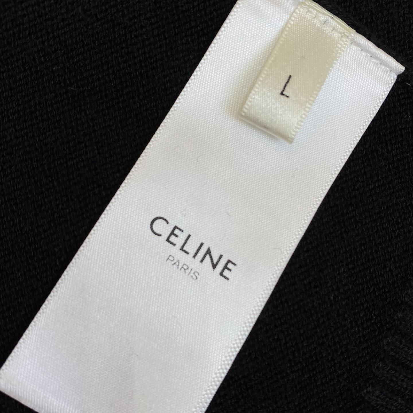 Celine Triomphe V-Neck Wool Sweater Vest - FashionPlug