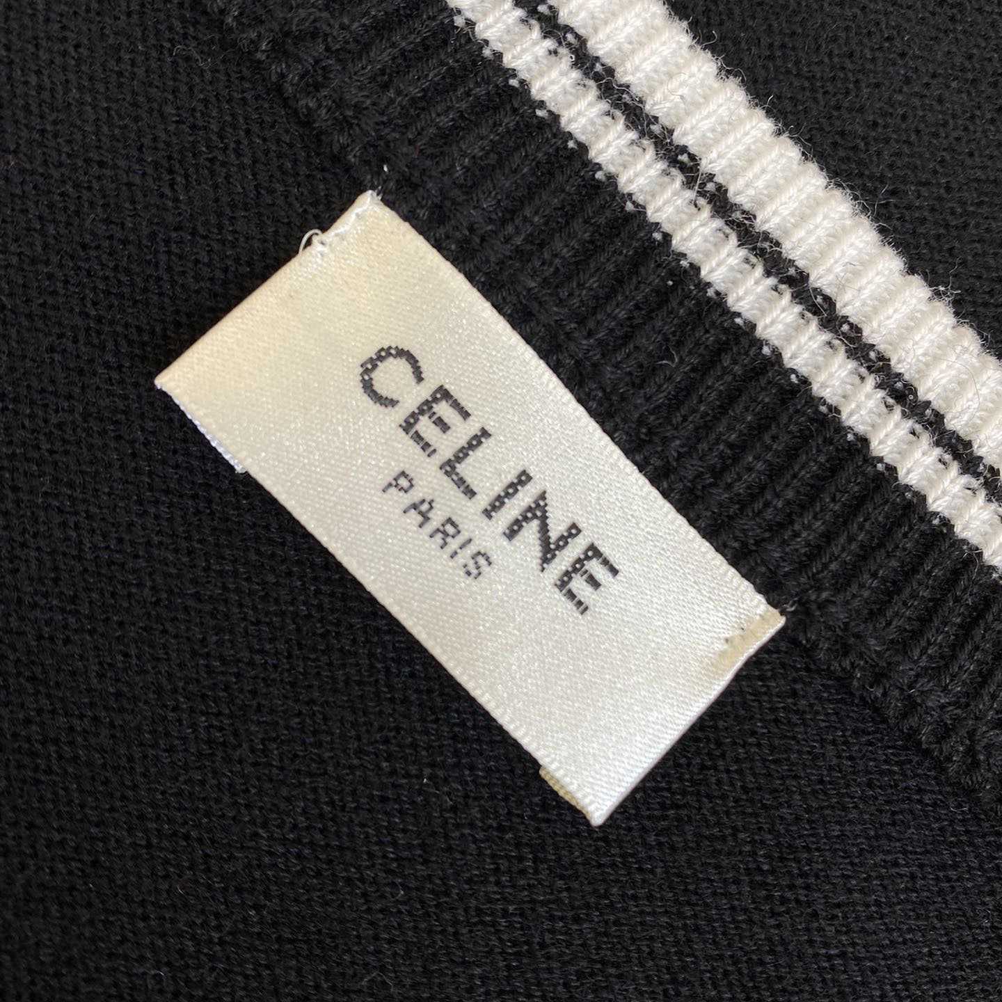 Celine Triomphe V-Neck Wool Sweater Vest - FashionPlug