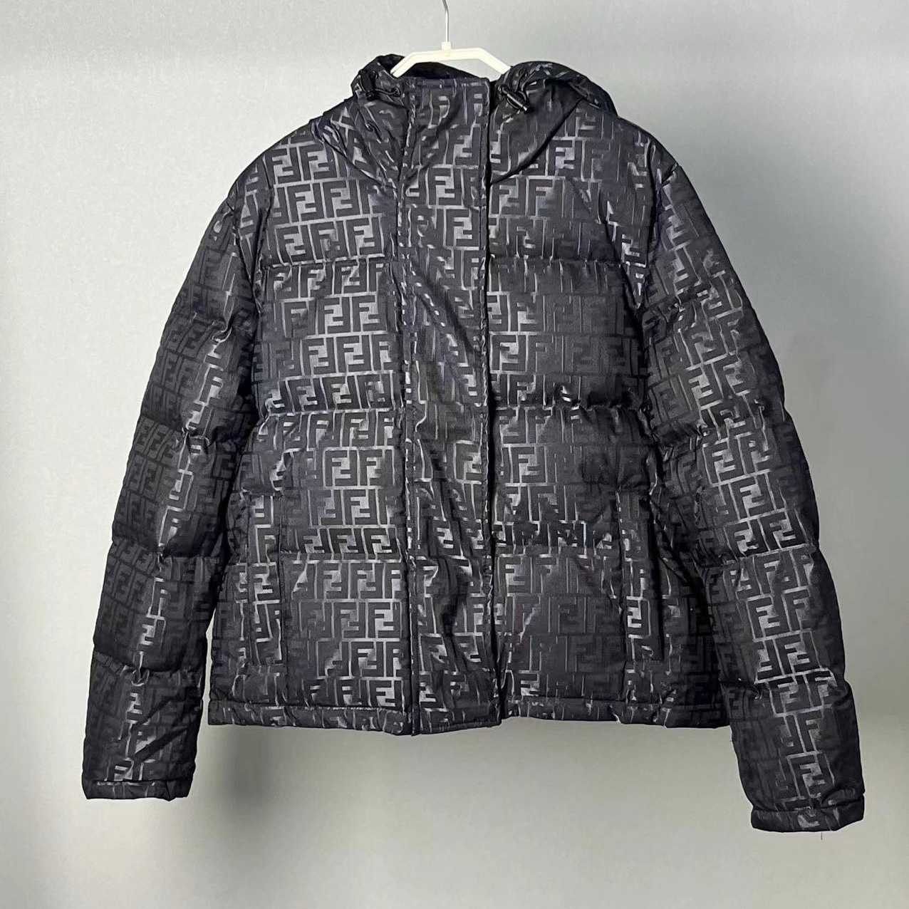 Fendi Black FF Nylon Down Jacket - FashionPlug