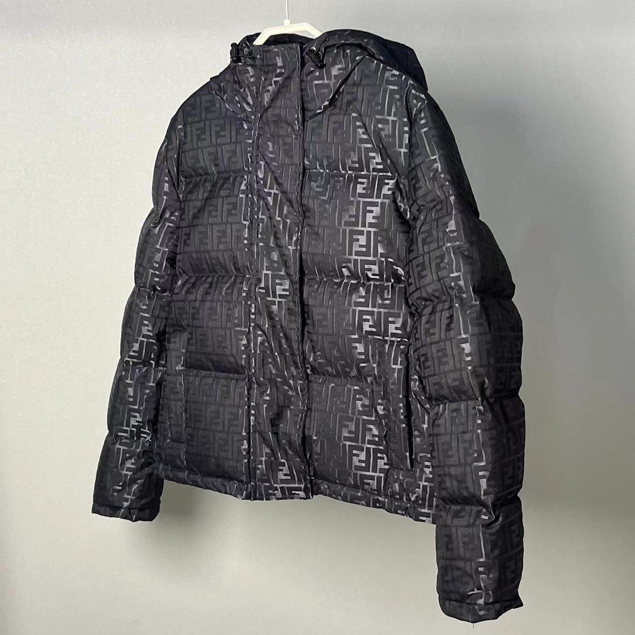 Fendi Black FF Nylon Down Jacket - FashionPlug