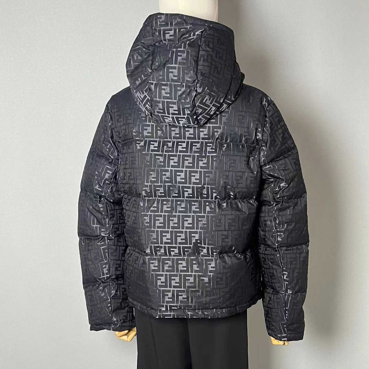 Fendi Black FF Nylon Down Jacket - FashionPlug