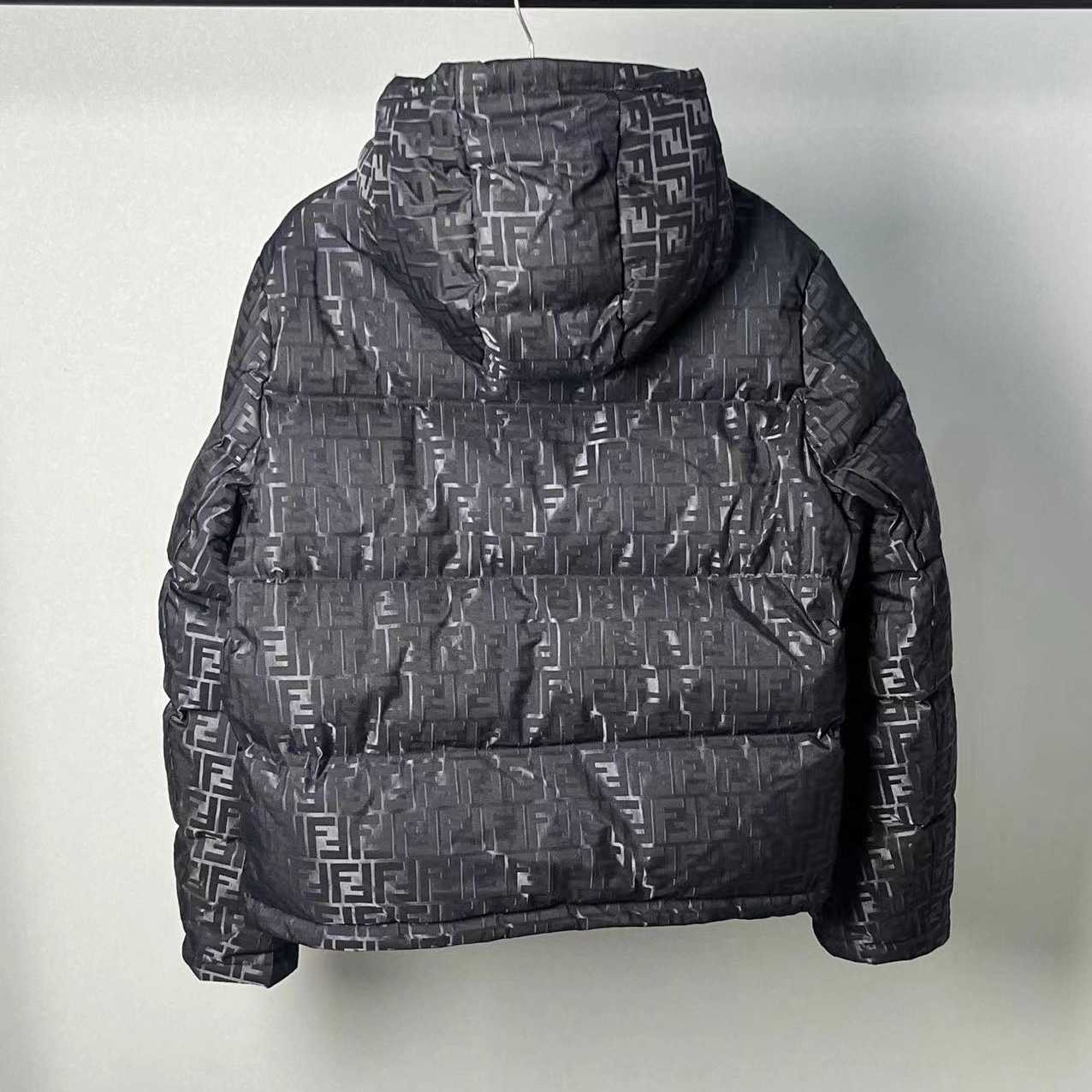 Fendi Black FF Nylon Down Jacket - FashionPlug