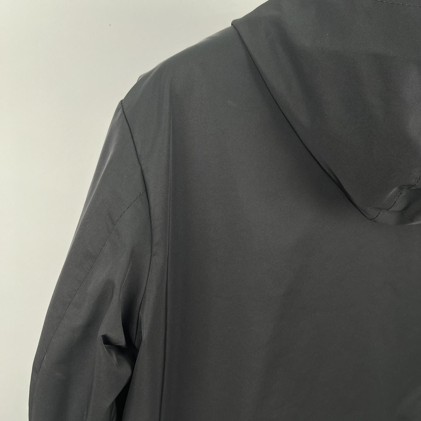 Prada Silk And Leather Blouson Jacket - FashionPlug