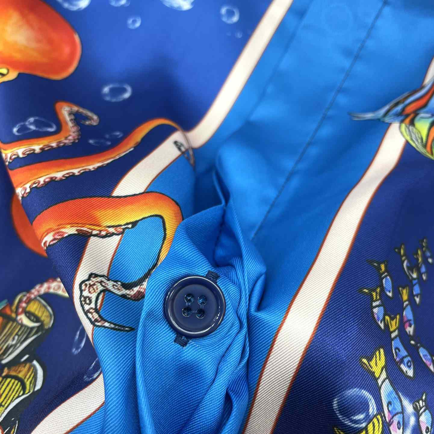 Casablanca  Silk Drawstring Short-Sleeve Shirt   CA3456 - FashionPlug