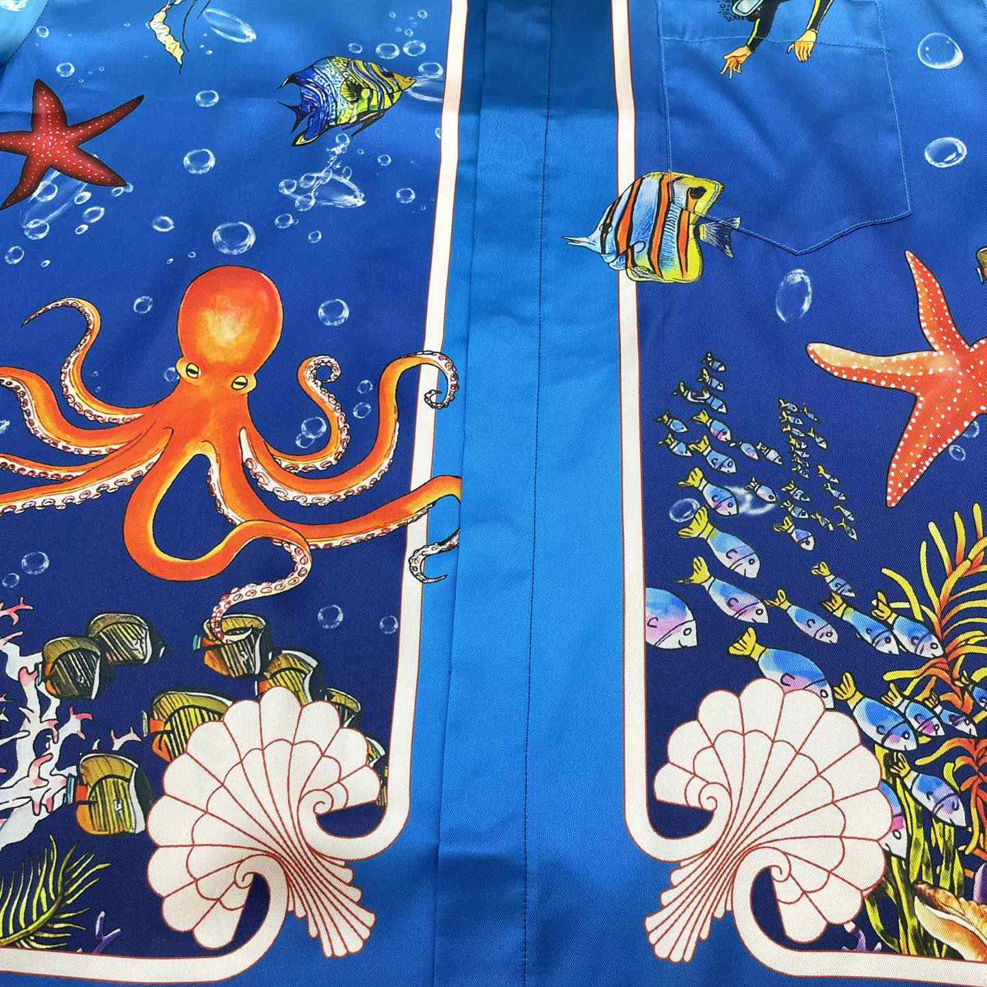 Casablanca  Silk Drawstring Short-Sleeve Shirt   CA3456 - FashionPlug