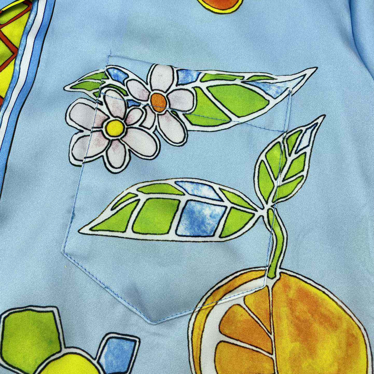 Casablanca Cuban Collar Short-Sleeve Shirt 'Yoruba Flowers'   CA3486 - FashionPlug