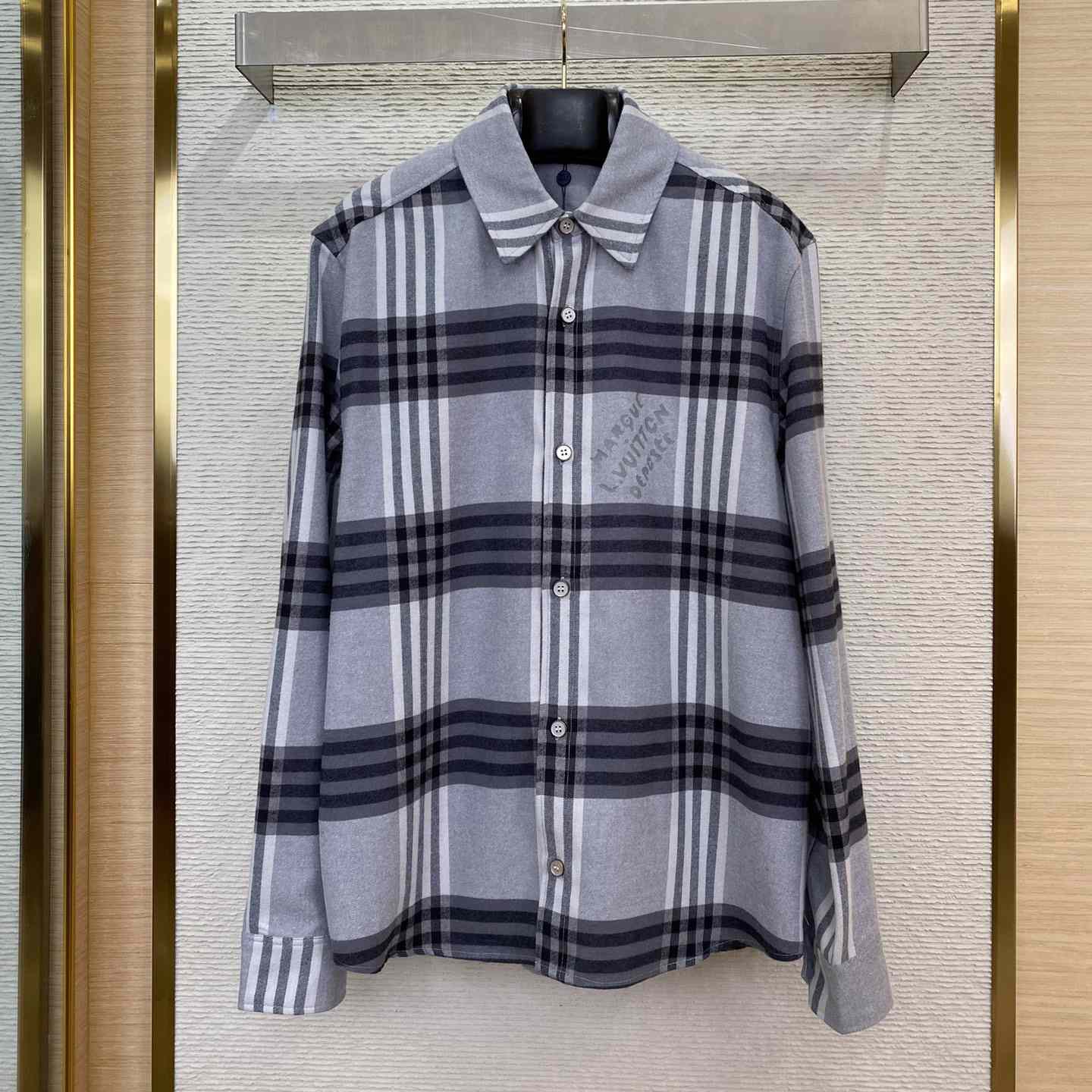 Louis Vuitton Long-Sleeved Cotton Flannel Shirt   1AFXSW - FashionPlug