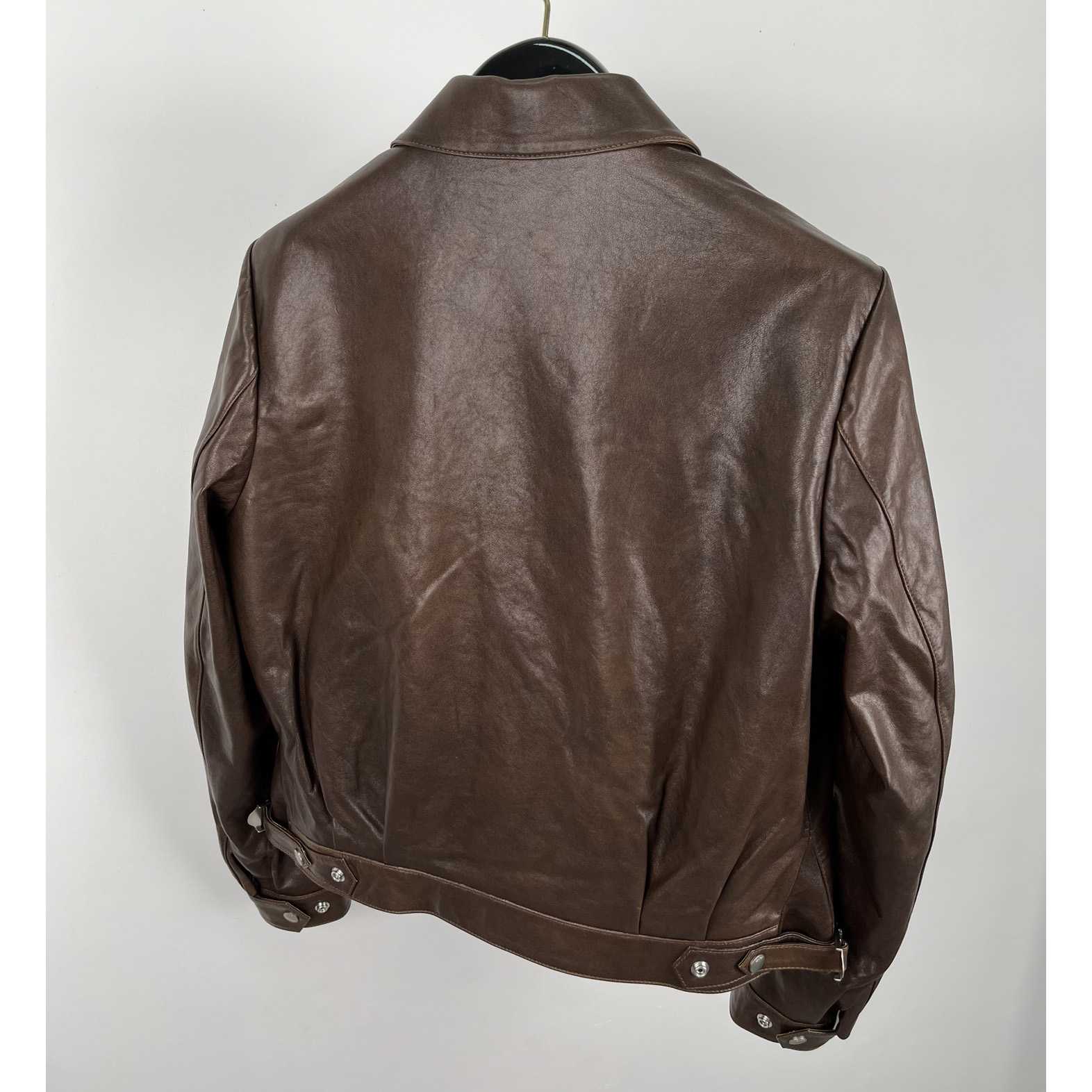 Dior Zipped Jacket Brown Napa Calfskin - FashionPlug