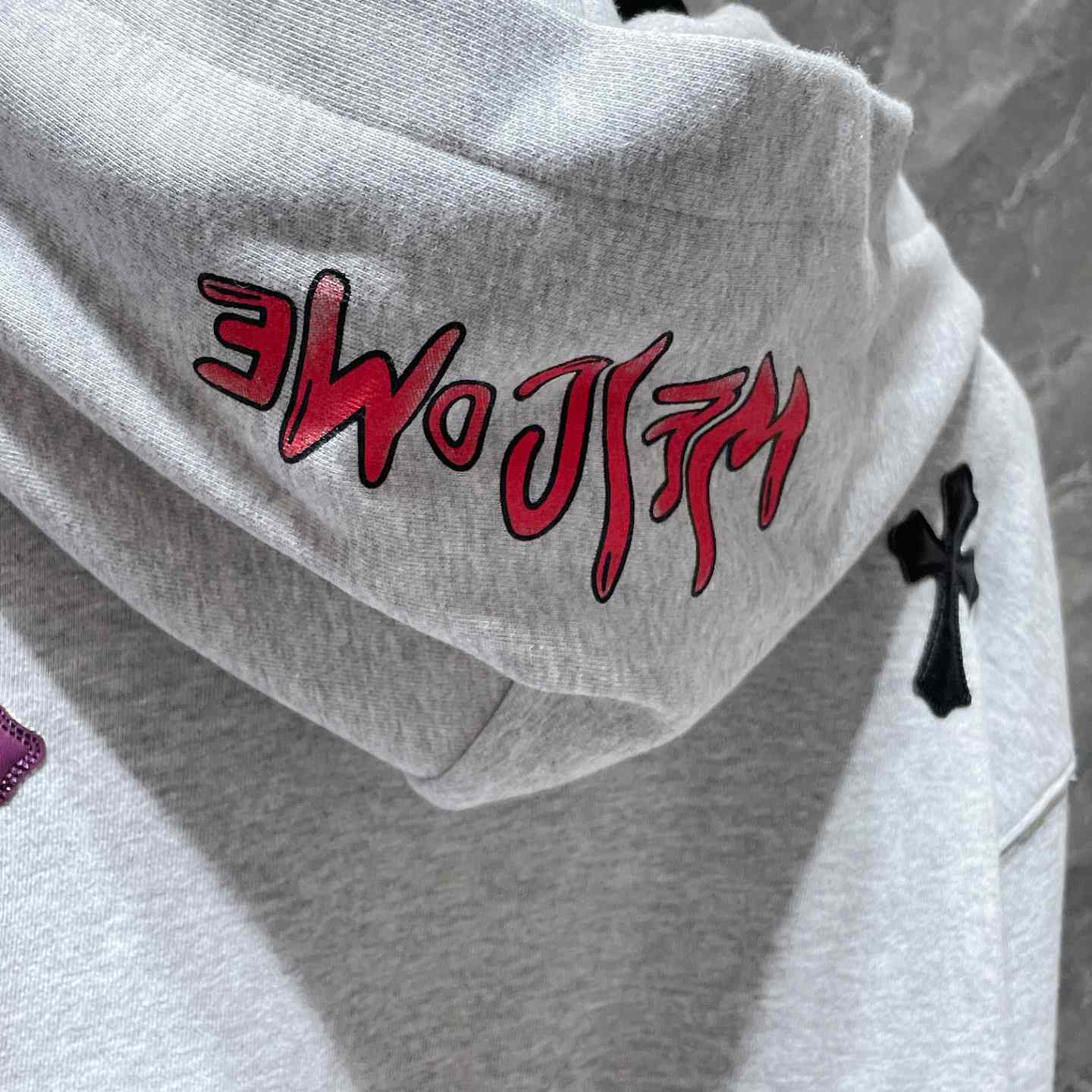 Chrome Hearts x Matty Boy Cross Patch Hoodie - FashionPlug
