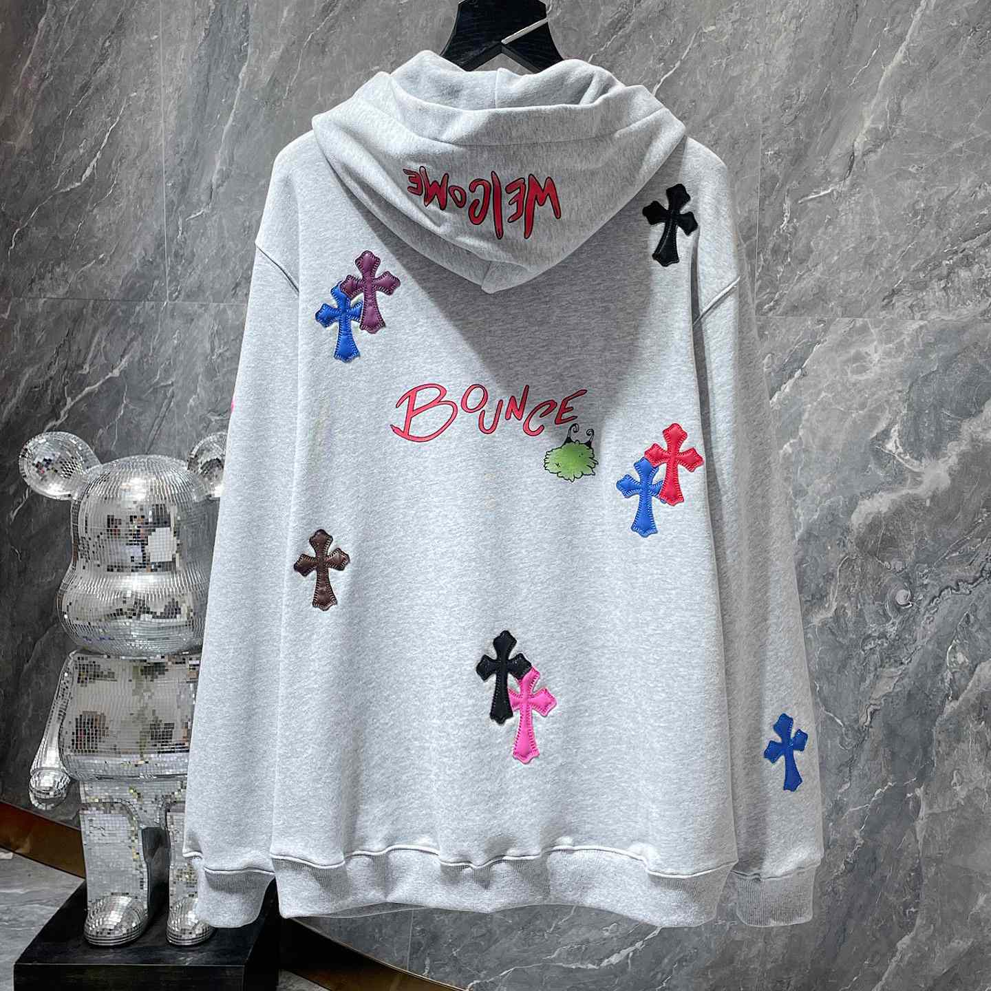 Chrome Hearts x Matty Boy Cross Patch Hoodie - FashionPlug