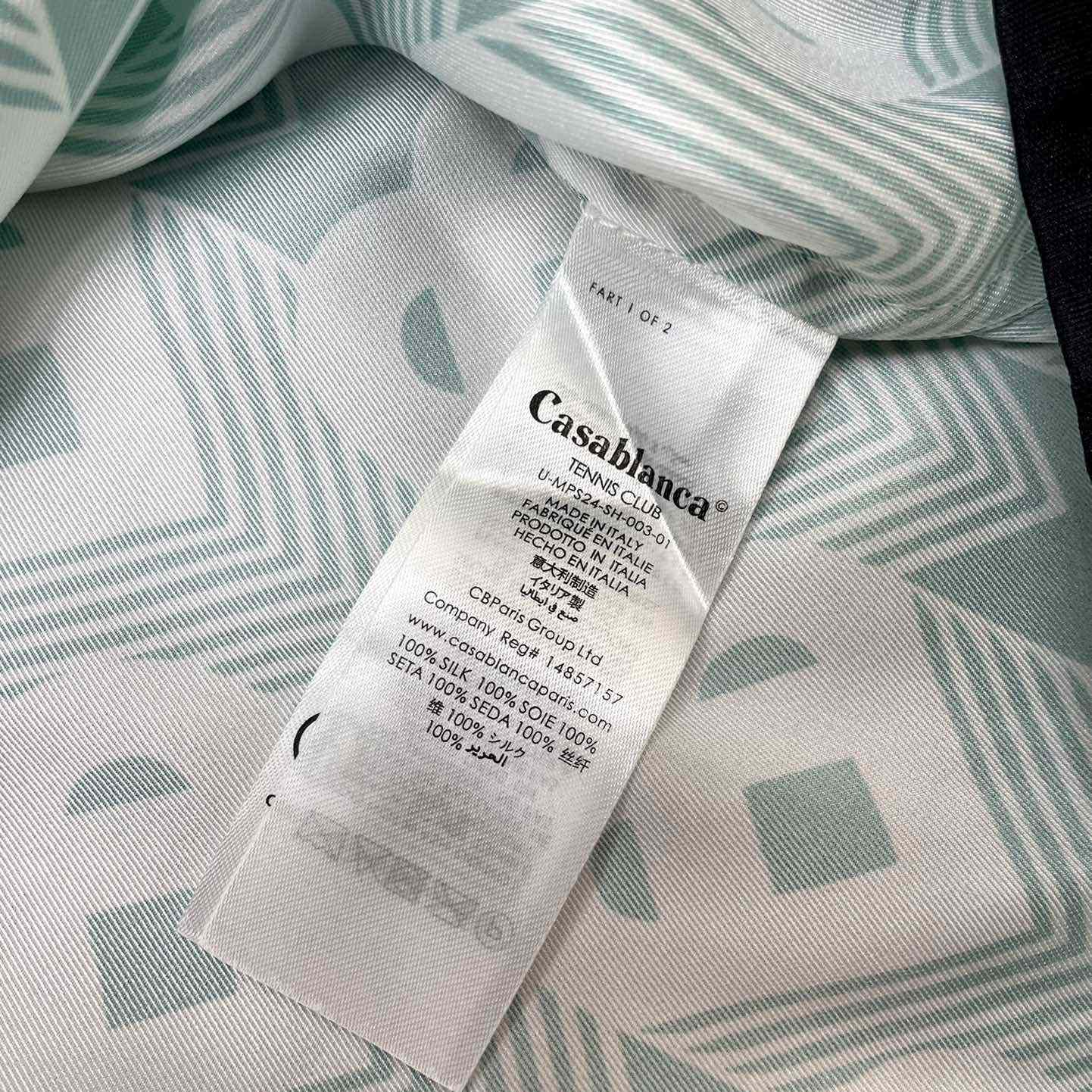 Casablanca Cuban Collar Short-Sleeve Shirt 'Heart Monogram Sport'   CA3482 - FashionPlug