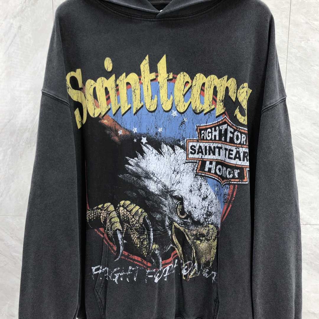 Saint Michael Tears Hoodie - FashionPlug
