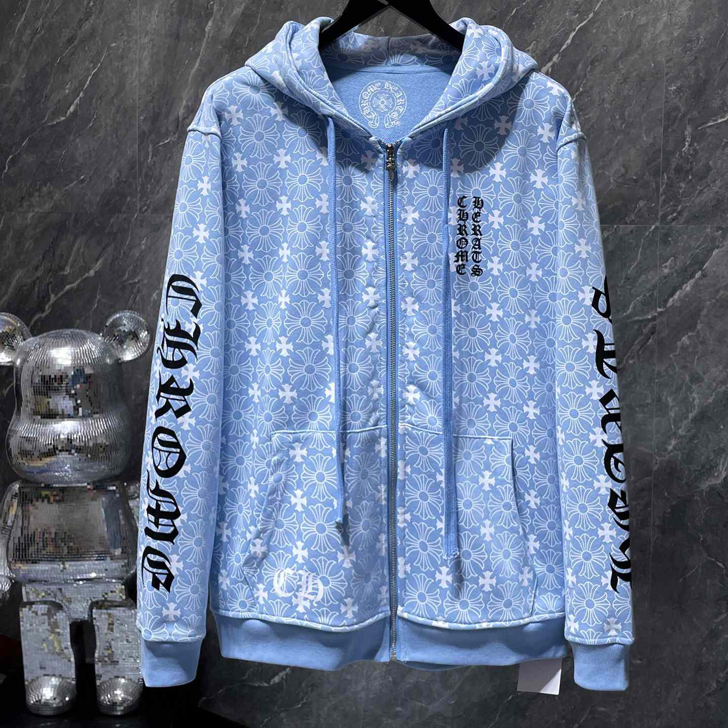 Chrome Hearts Horseshoe Zip Up Hoodie  - FashionPlug