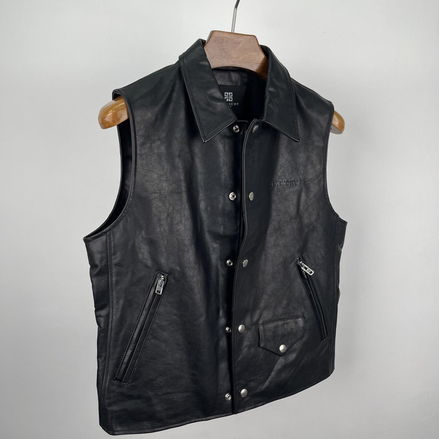 Givenchy Waistcoat In Leather - FashionPlug