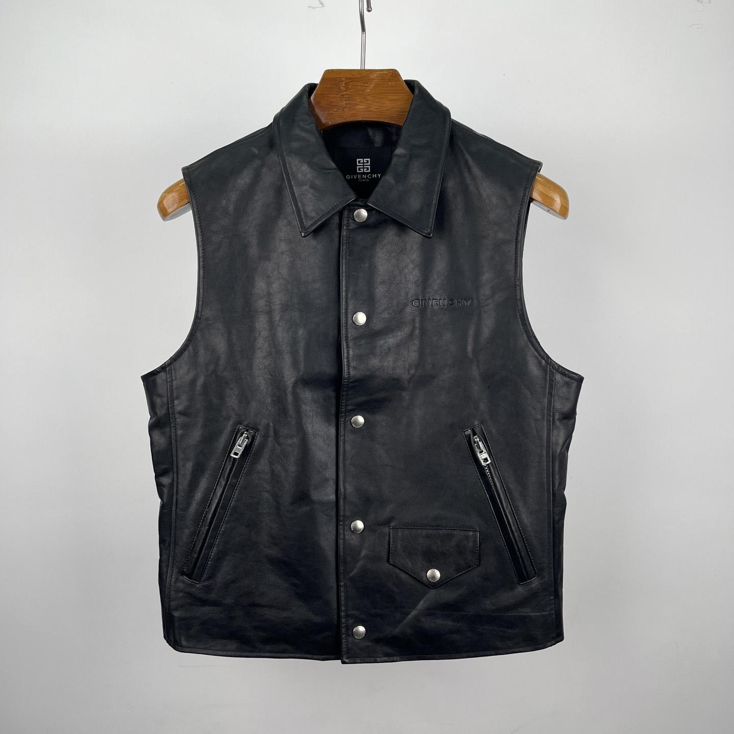Givenchy Waistcoat In Leather - FashionPlug