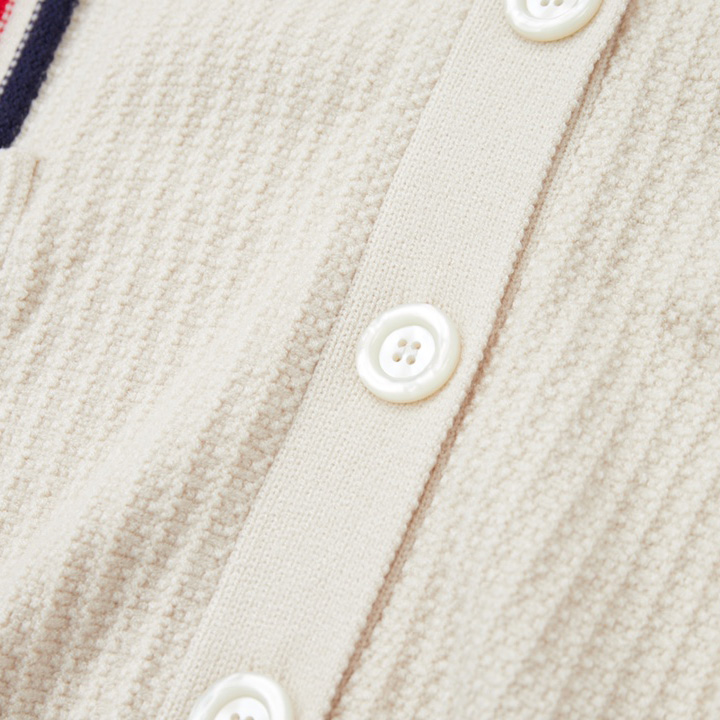 Gucci Knit Cotton Cardigan With Patch - FashionPlug