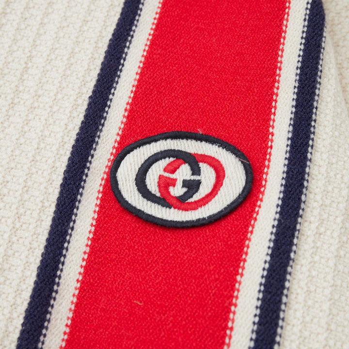 Gucci Knit Cotton Cardigan With Patch - FashionPlug