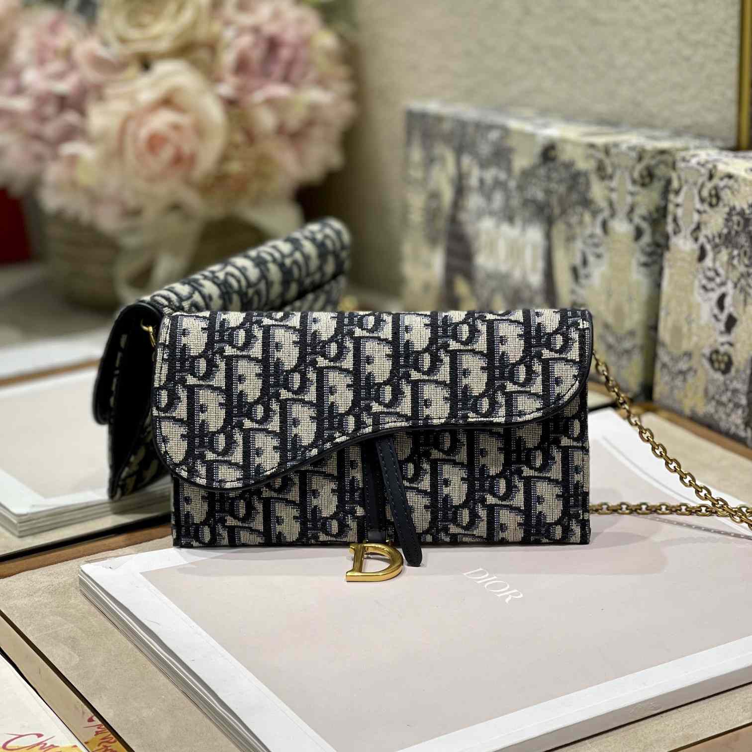 Dior Saddle Pouch With Chain - FashionPlug