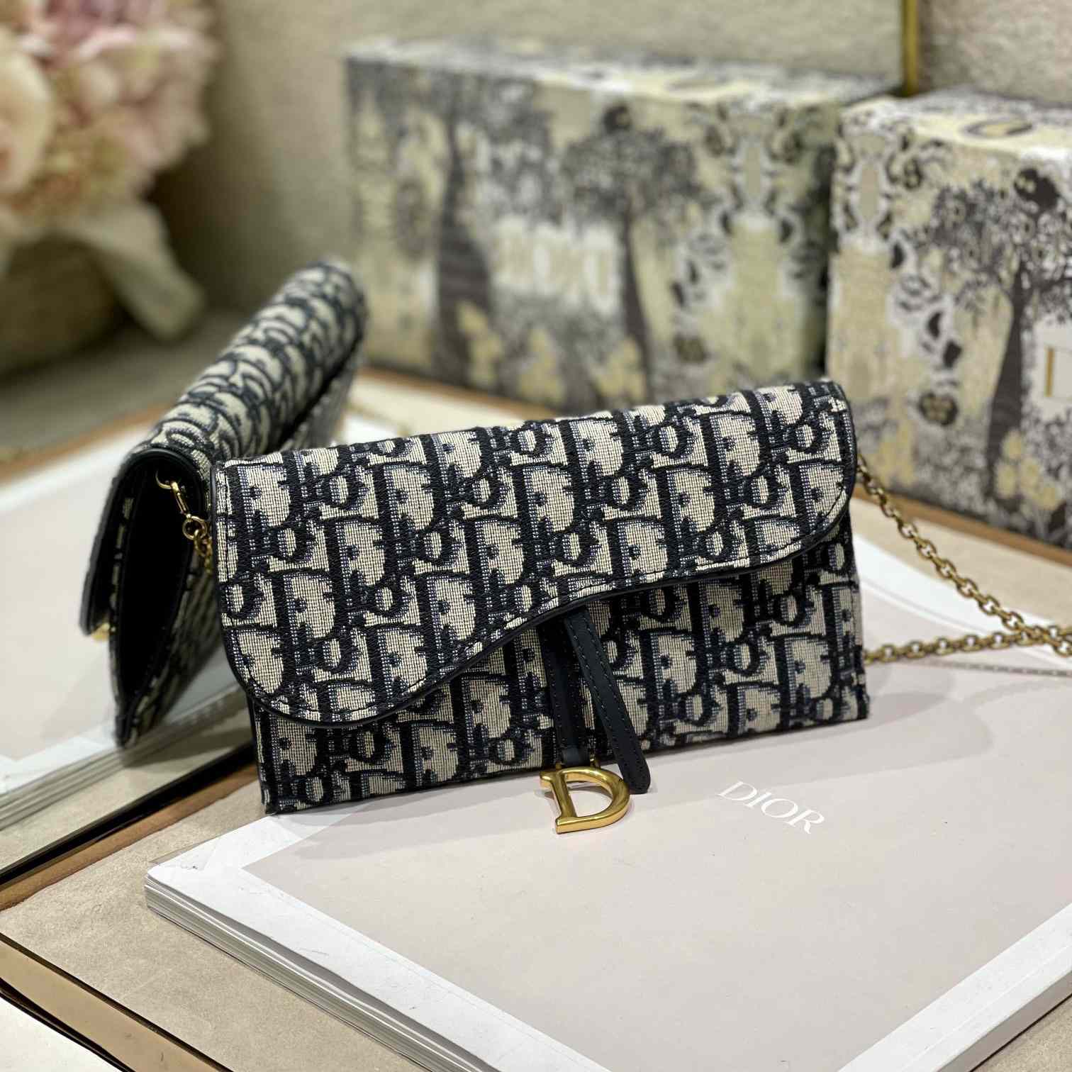Dior Saddle Pouch With Chain - FashionPlug
