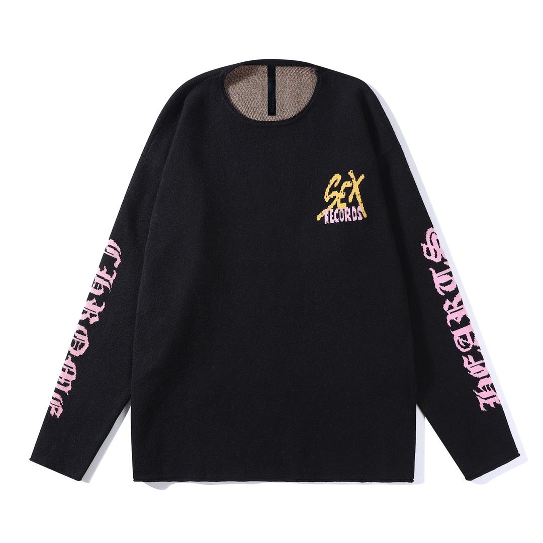 Chrome Heart Matty Boy Sex Records Cashmere Sweater - FashionPlug