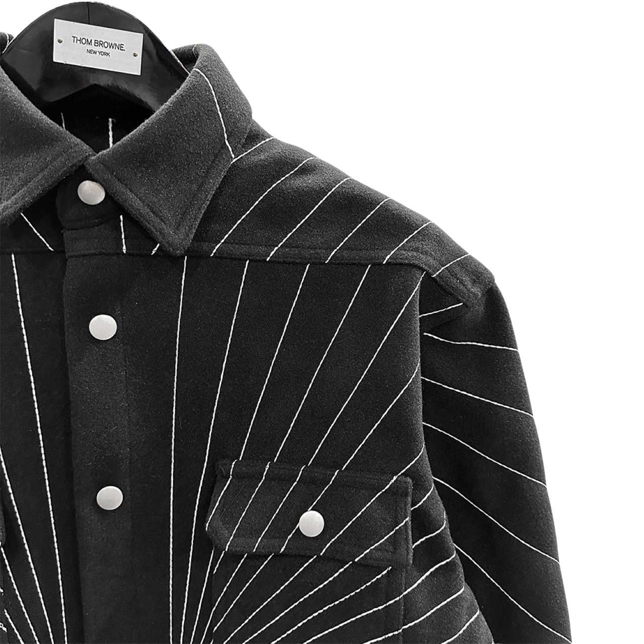 Rick Owens Oversized Outershirt Boiled Wool Radiance - FashionPlug