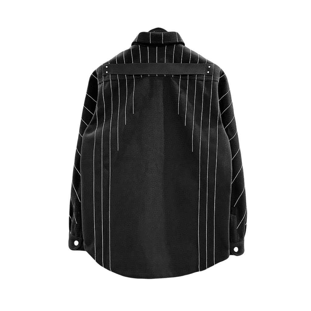 Rick Owens Oversized Outershirt Boiled Wool Radiance - FashionPlug