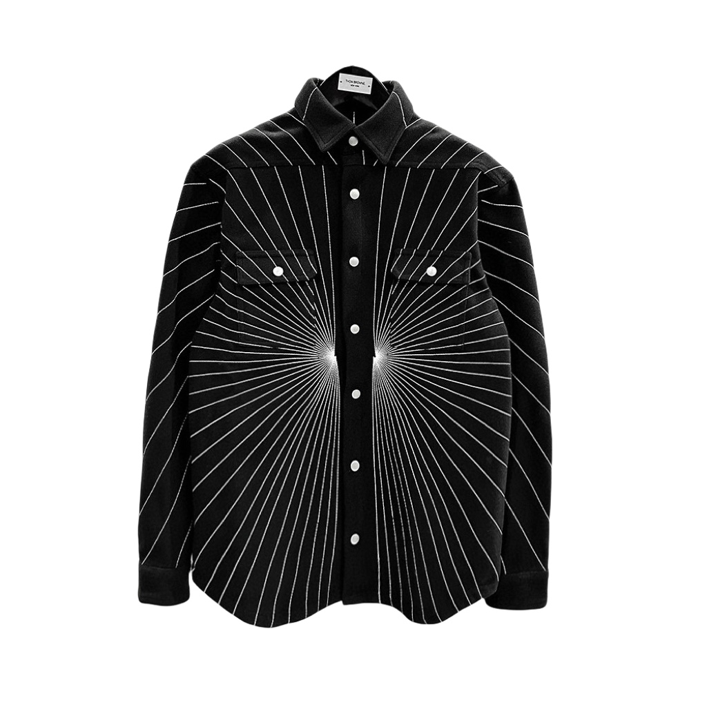 Rick Owens Oversized Outershirt Boiled Wool Radiance - FashionPlug