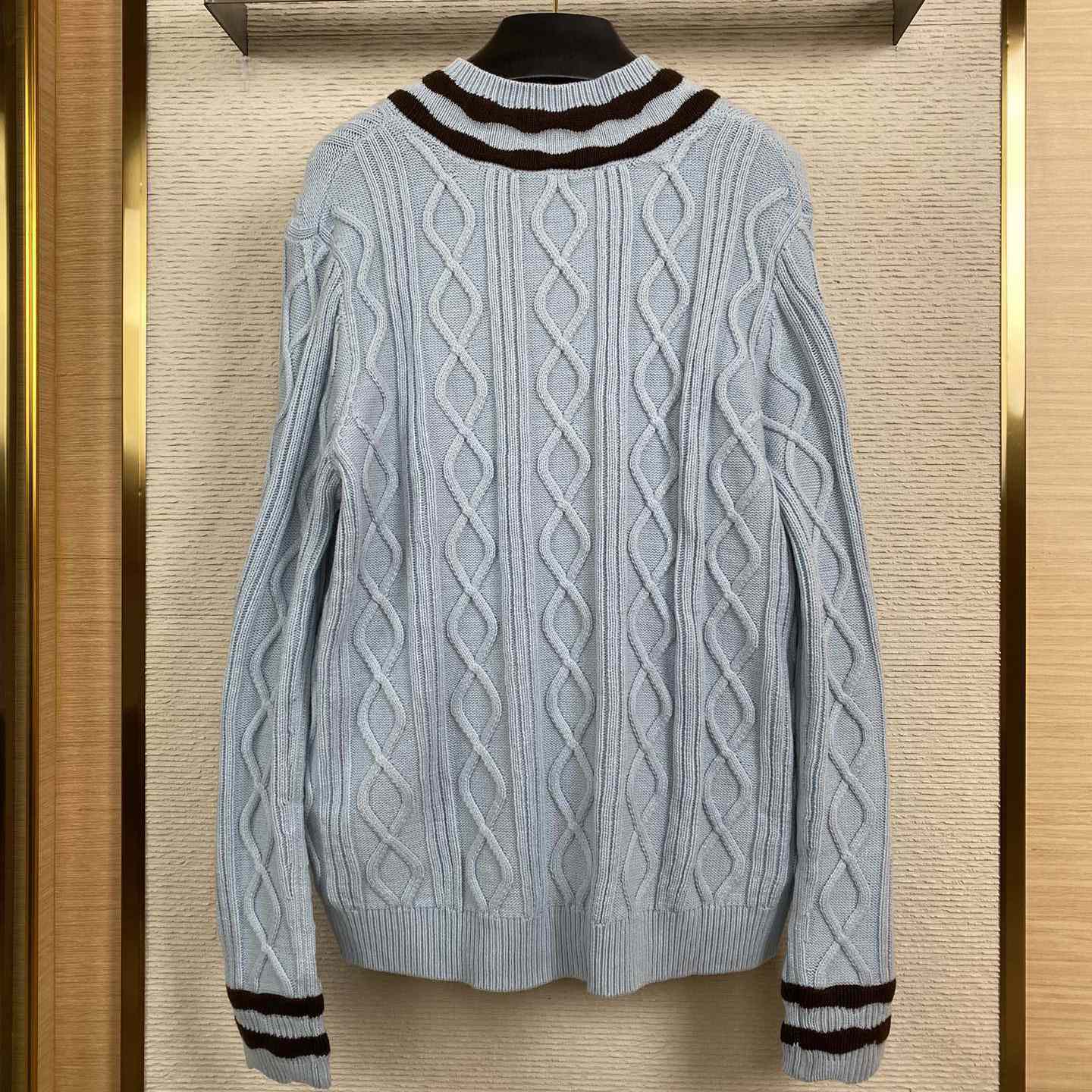 Louis Vuitton Cable-Knit Wool And Mohair V-Neck Pullover   1AFPYY - FashionPlug