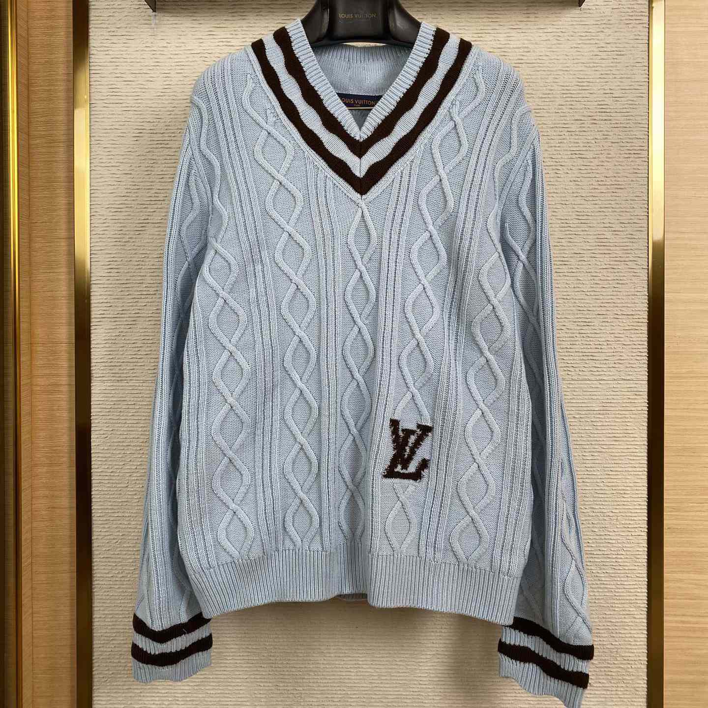 Louis Vuitton Cable-Knit Wool And Mohair V-Neck Pullover   1AFPYY - FashionPlug
