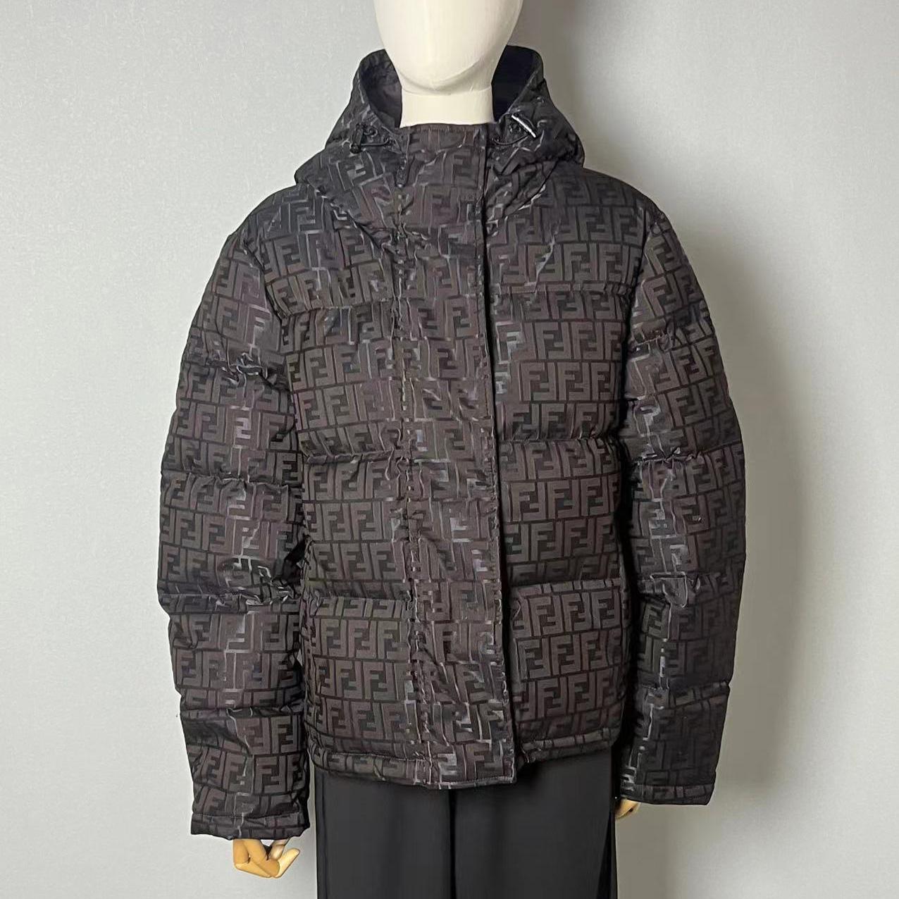 Fendi Brown Tech Fabric Down Jacket - FashionPlug