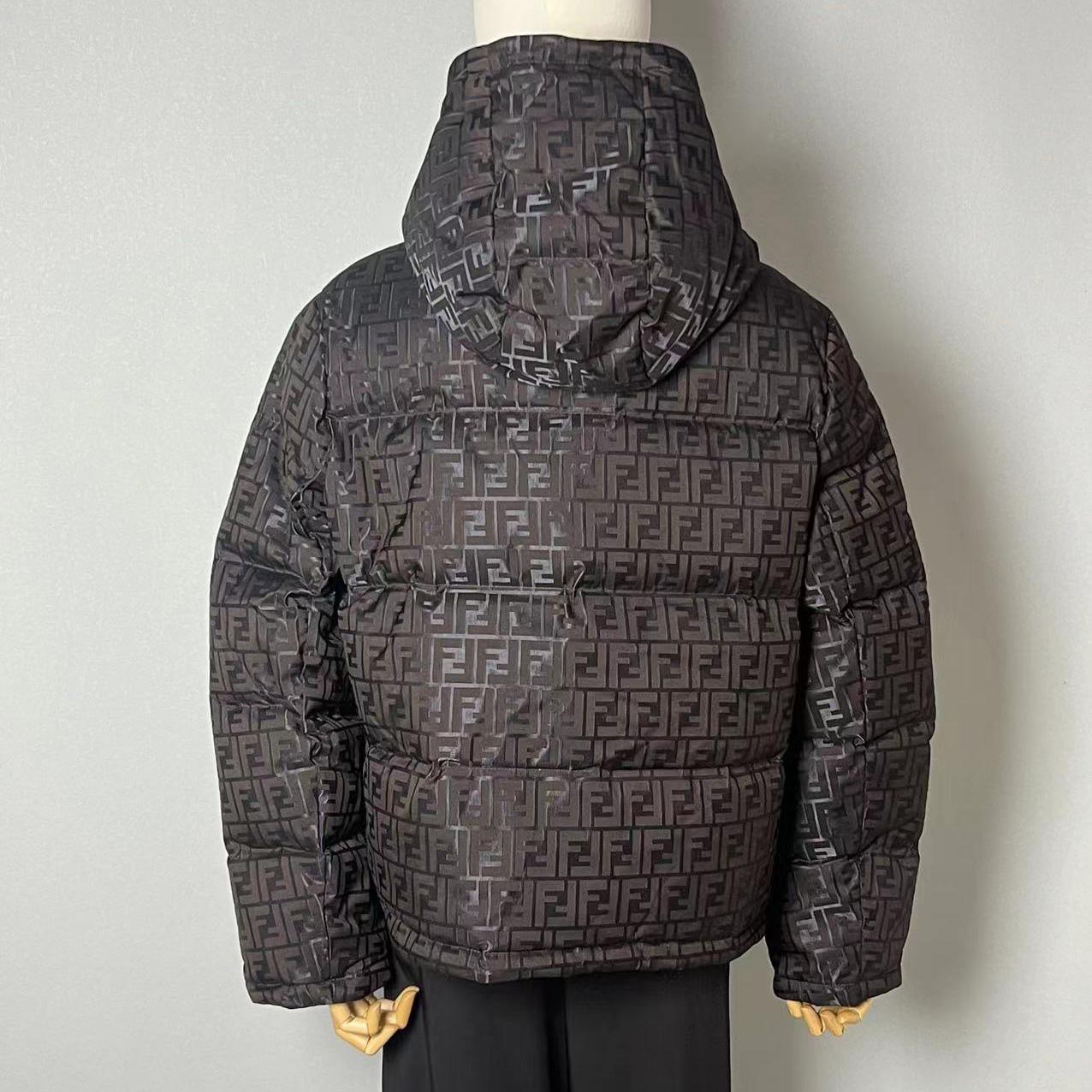 Fendi Brown Tech Fabric Down Jacket - FashionPlug